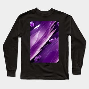 Jewel Pattern - Violet Amethyst, for a bit of luxury in your life! #12 Long Sleeve T-Shirt